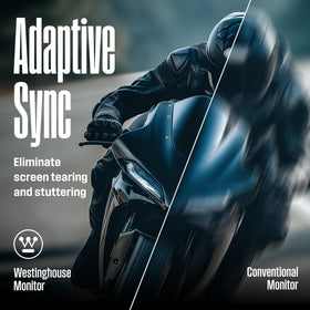 Westinghouse 24in gaming monitor eye care features reduce strain during long sessions.