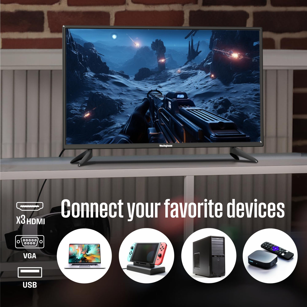RV use of Westinghouse 24-inch TV-DVD combo in a compact setup