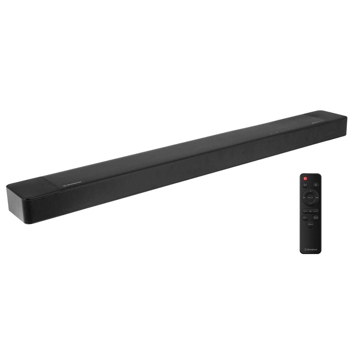 Westinghouse 3.1.2 soundbar front view with compact design for small to medium rooms.