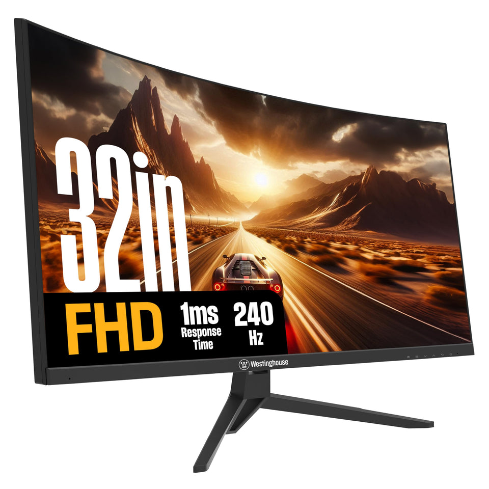 Westinghouse 32-inch curved gaming monitor with 240Hz for ultra-smooth action