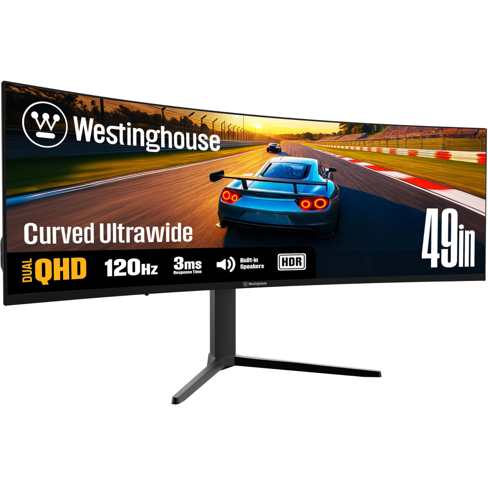 Westinghouse 49-inch curved monitor with ultrawide ULWDQHD panorama for multitasking