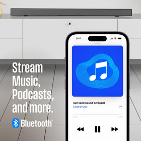 Westinghouse Bluetooth streaming for wireless music from mobile devices.