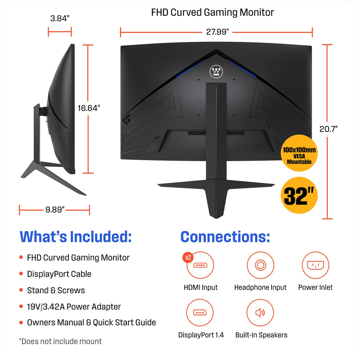 Westinghouse built-in speakers for easy multimedia