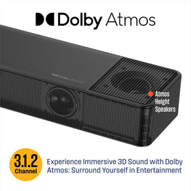 Westinghouse Dolby Atmos height speakers for elevated, immersive sound across the room.