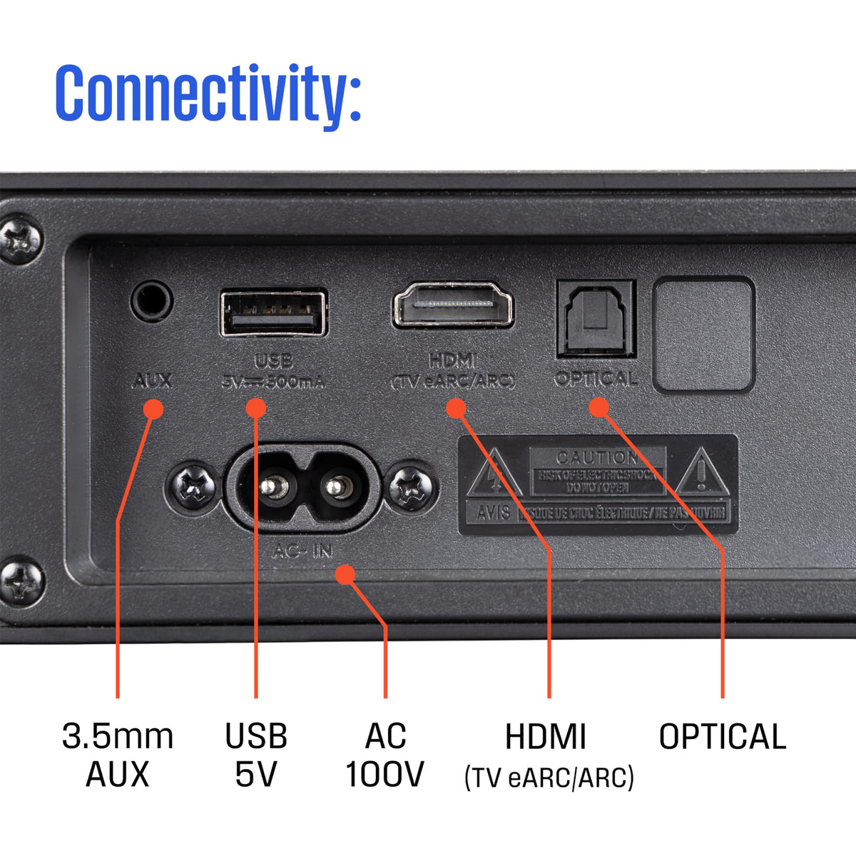 Westinghouse Sound Bar compact size fits small spaces while delivering robust sound