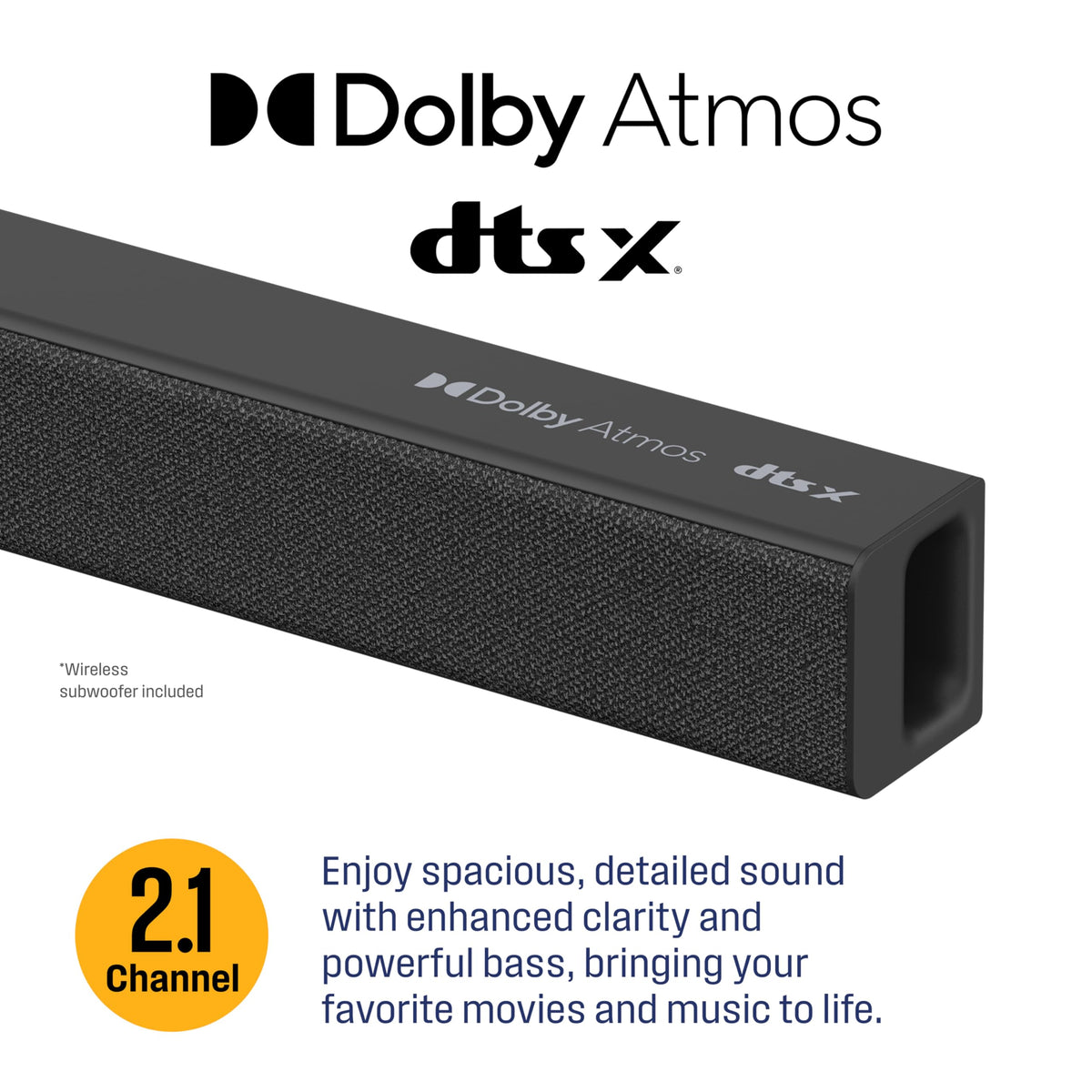 Westinghouse soundbar side ports highlighting easy connectivity