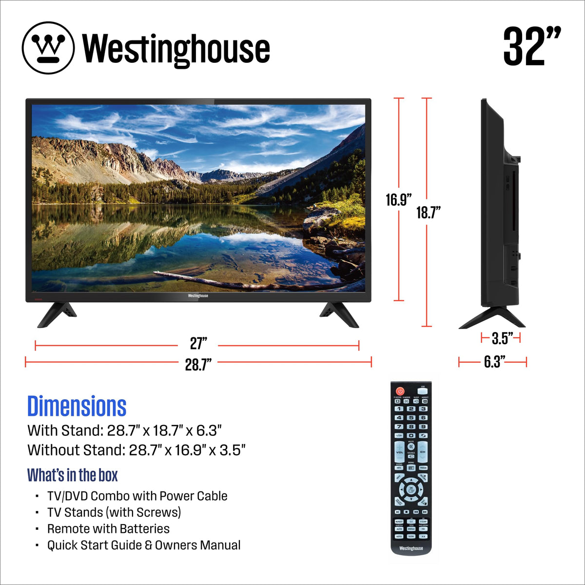 Westinghouse TV ports with HDMI and USB for versatile setup