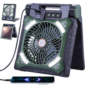 WESTTREE X98 front view showing fan and lantern, portable cooling solution