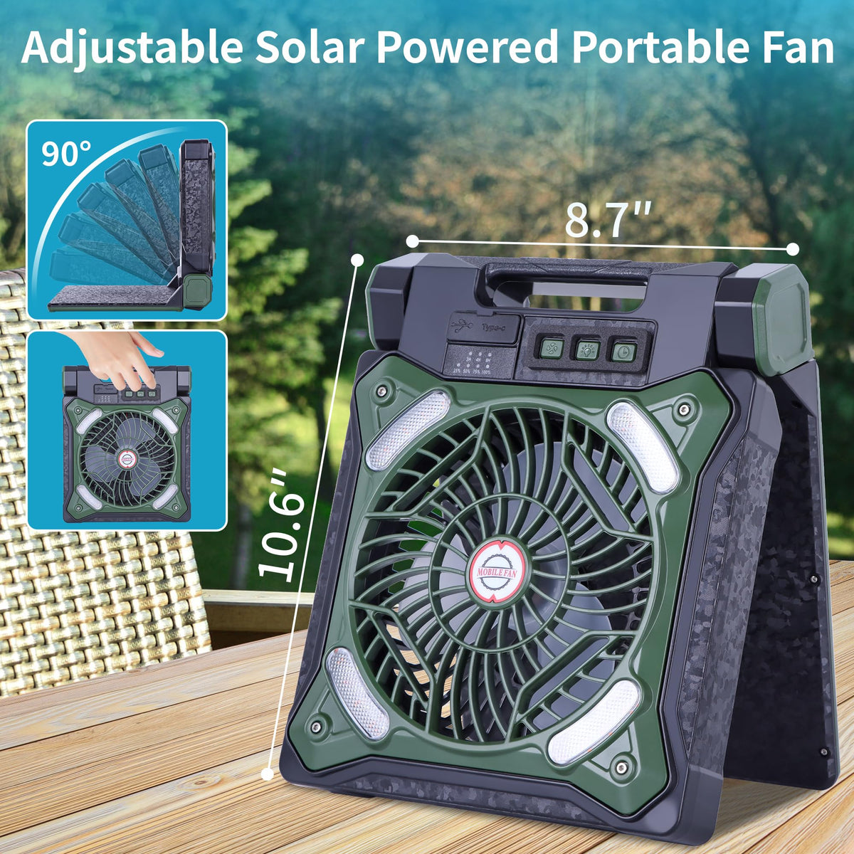 WESTTREE tilt adjustment detail, 90-degree positioning for directed airflow