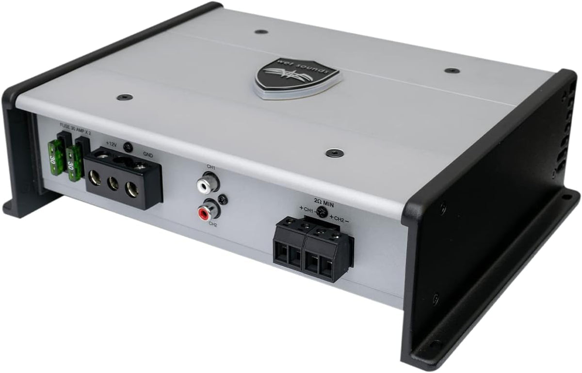 Wet Sounds HTX-2 mounting holes demonstrated for secure installation on boats