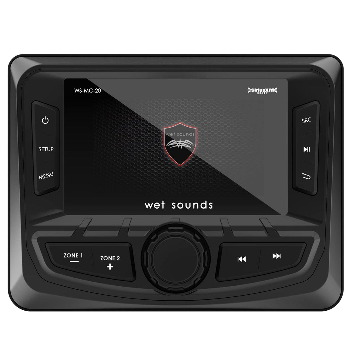 Wet Sounds WS-MC-20 two-zone audio control supports separate volume in cockpit and cabin