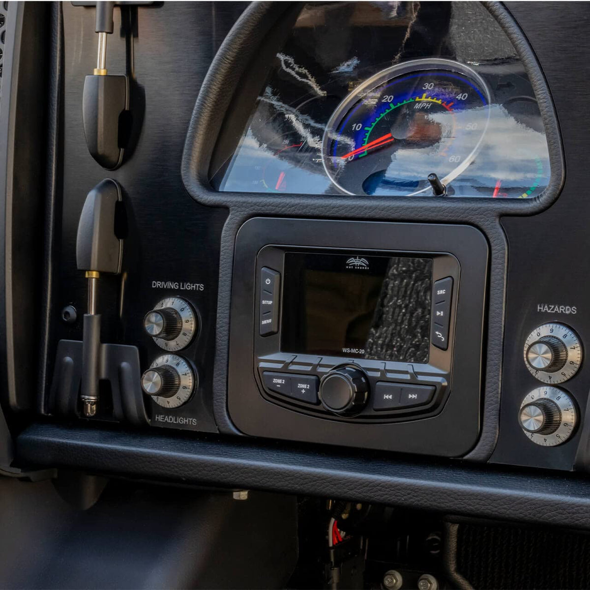 Wet Sounds WS-MC-20 weather-resistant marine housing withstands salt, sun, and spray