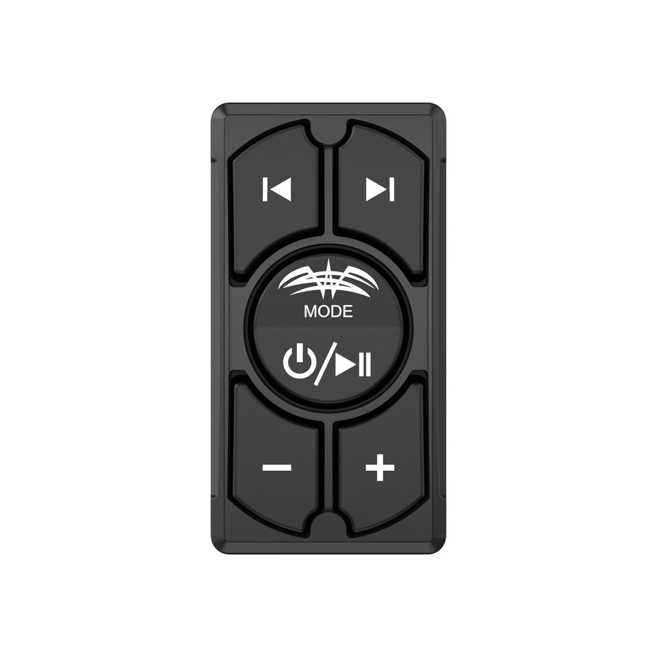 Wet Sounds WW-BT-RS dash-mount control enables convenient Bluetooth music streaming.