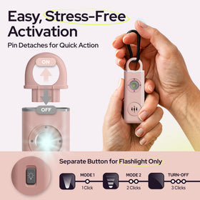 WETEN carabiner clip pink securely attaches to keys or bag