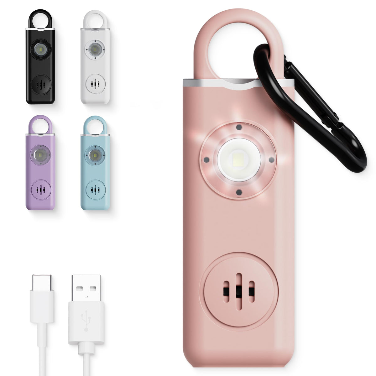 WETEN personal alarm 130dB siren pink for on-the-go safety