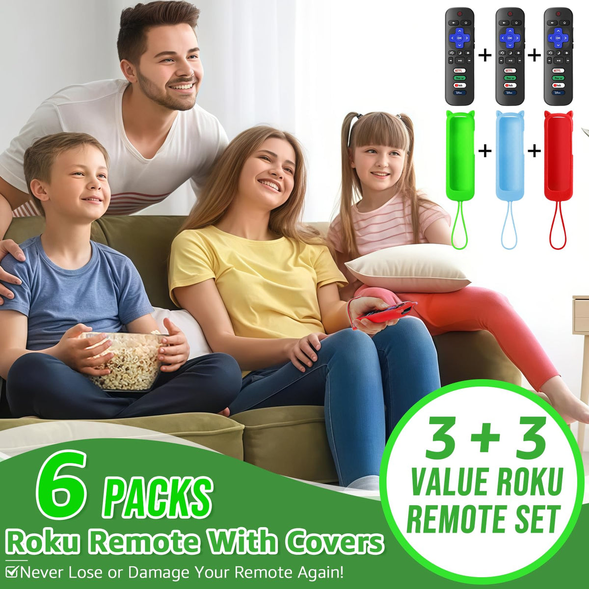 Wevove glow feature improves night visibility of the Roku remote