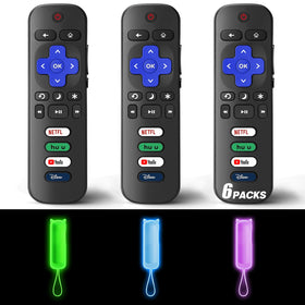 Wevove Roku remote pack with three remotes and color-coded grips for easy setup and backups