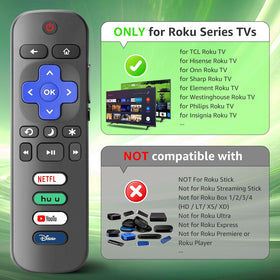 Wevove Roku remote with glow-in-the-dark cover for easy nighttime finding