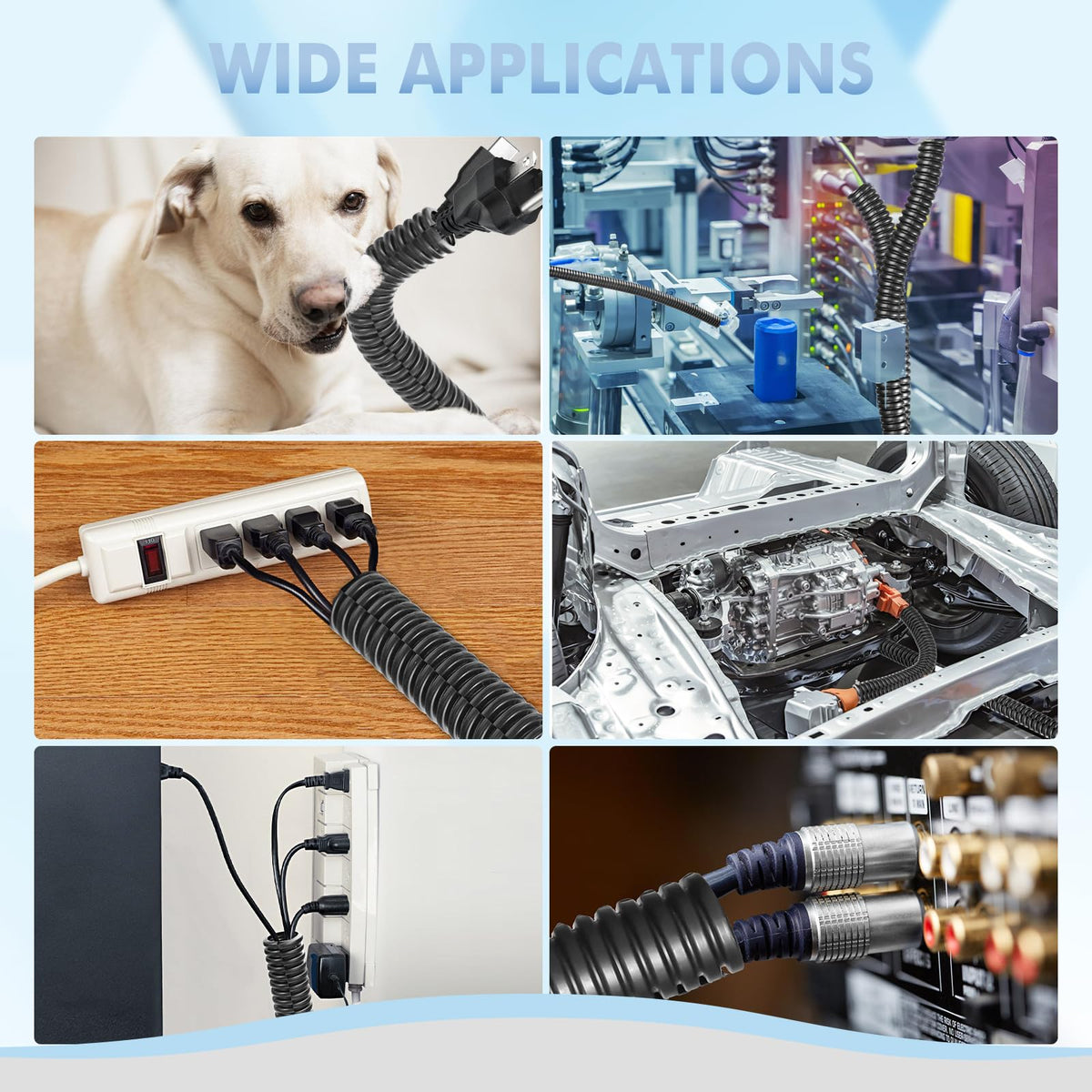 Wevsuipo durable loom resists heat and abrasion for challenging wiring tasks.