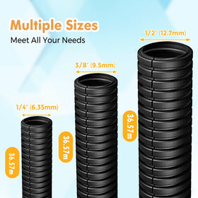 Wevsuipo split wire loom 1/2in organizes large harnesses with heat resistance.