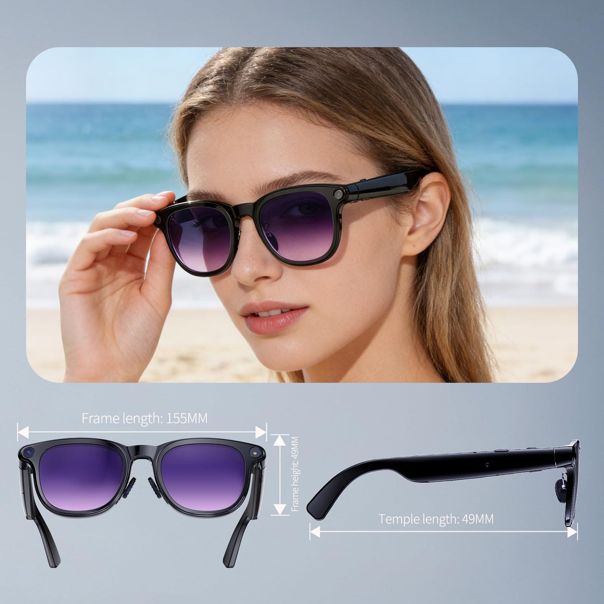 Weyrinice packaging with charging case and replacement lenses included