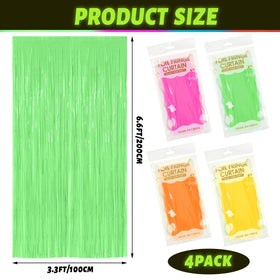 Weysat glow in the dark rose red fringe curtain ideal for photo booths