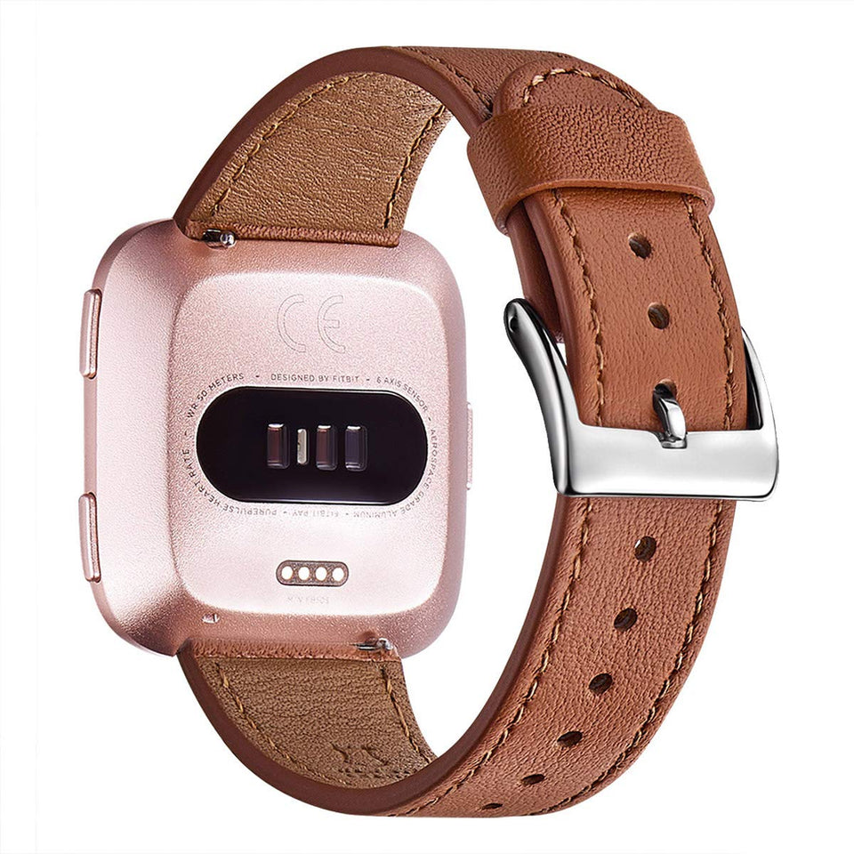 WFEAGL front packaging showing brown leather strap and included protector for polished presentation