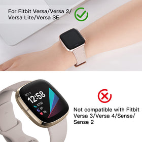 WFEAGL strap attached to Fitbit Versa front view for immediate style upgrade