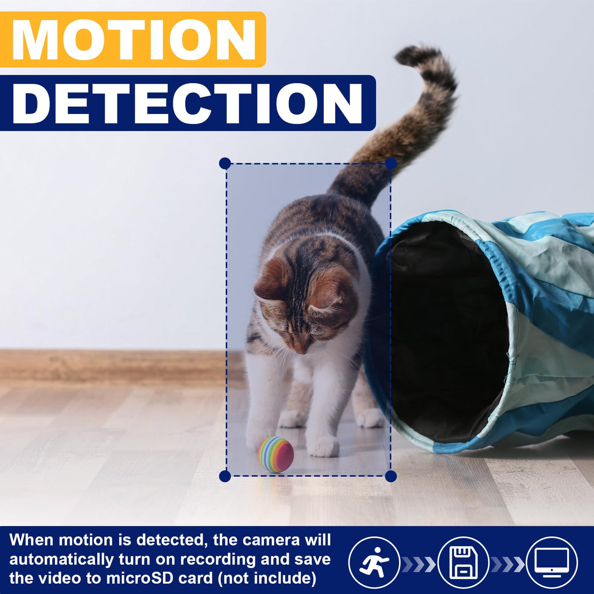 WFULM motion detection indicator highlighting activity for surveillance.
