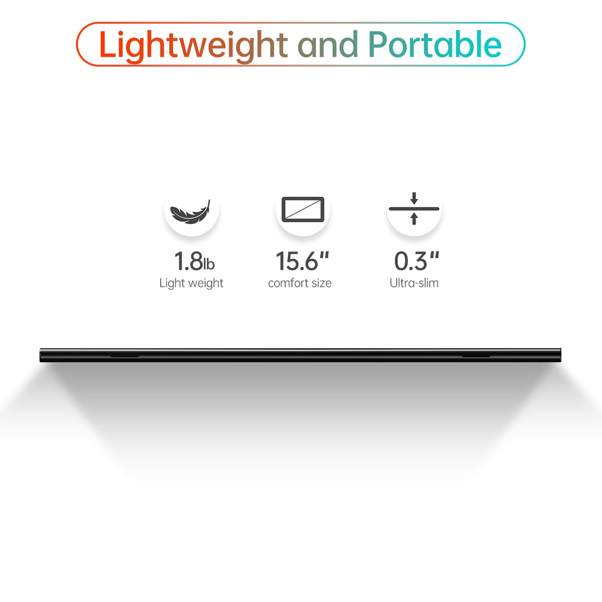 WGK 15.6-inch 4K monitor slim bezel close-up for immersive viewing