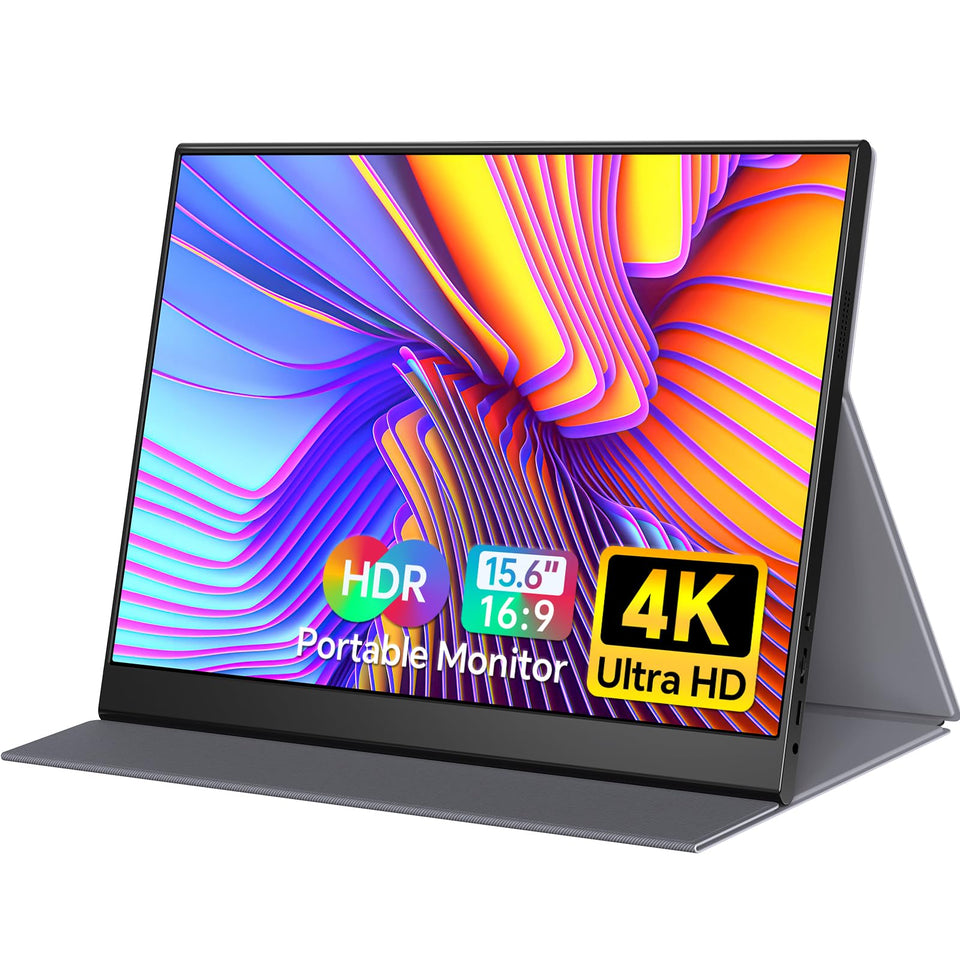 WGK 15.6-inch 4K monitor front view for crisp on-the-go visuals