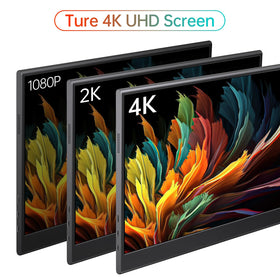WGK 15.6-inch 4K monitor in a travel case for easy commuting