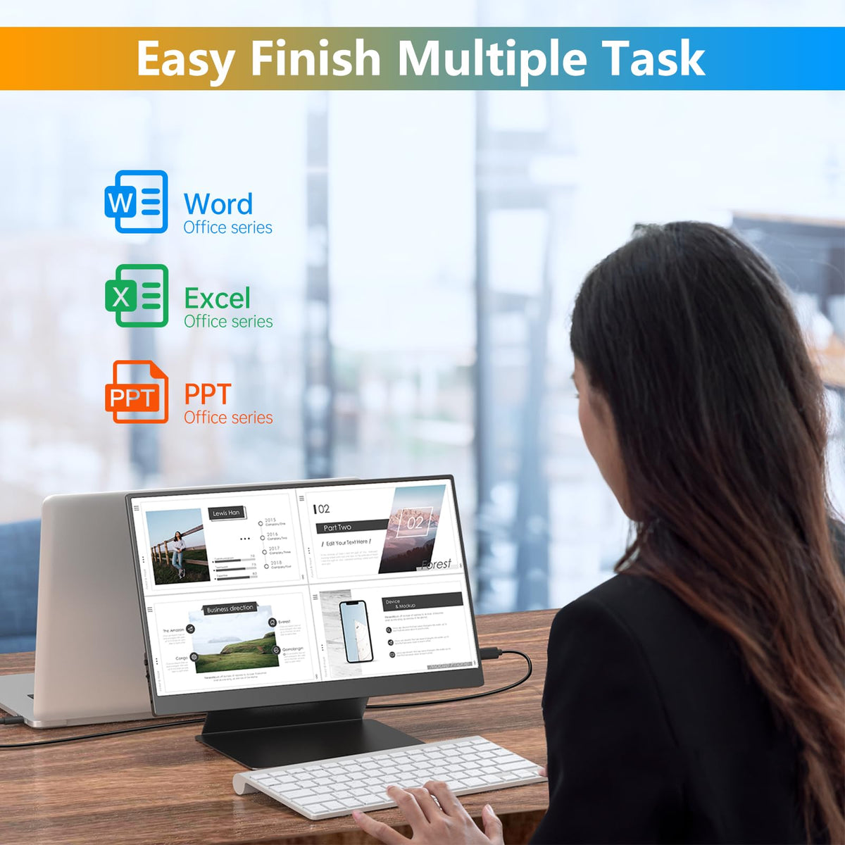 WGK monitor supports horizontal and vertical orientation