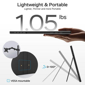 WGK held in one hand to show lightweight 1.15 lb portability