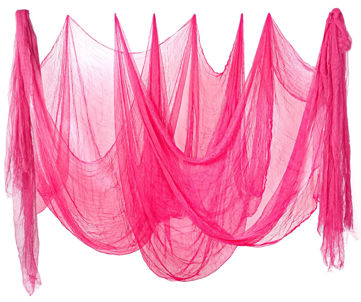 Whaline front view of hot pink creepy cloth showing full sheet coverage and bold color