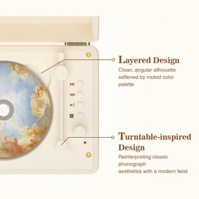 WhatPlus 3-in-1 playback supports CD, AUX, and TF card for versatile audio