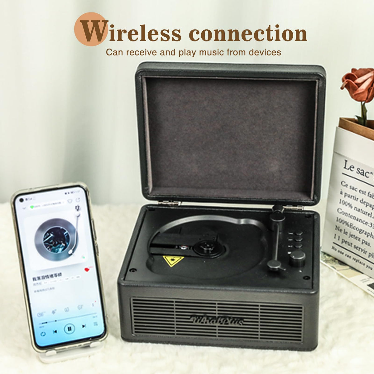 WhatPlus 3-in-1 playback with CD, AUX, and TF card for flexible listening anywhere