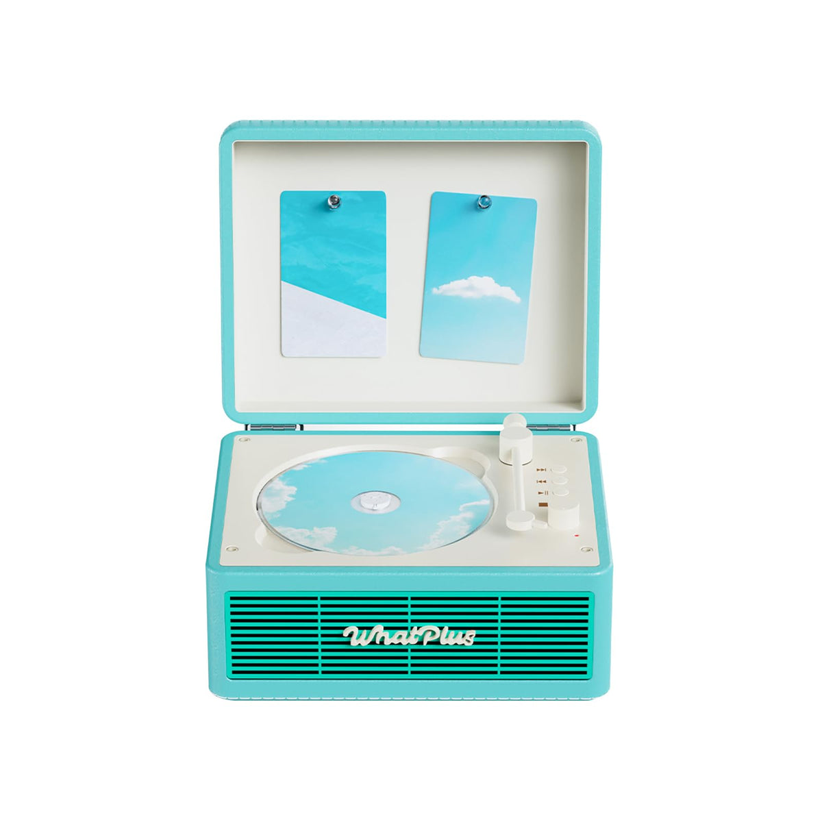 WhatPlus CD Player with Bluetooth Speaker: rich, balanced sound for CDs and wireless listening.