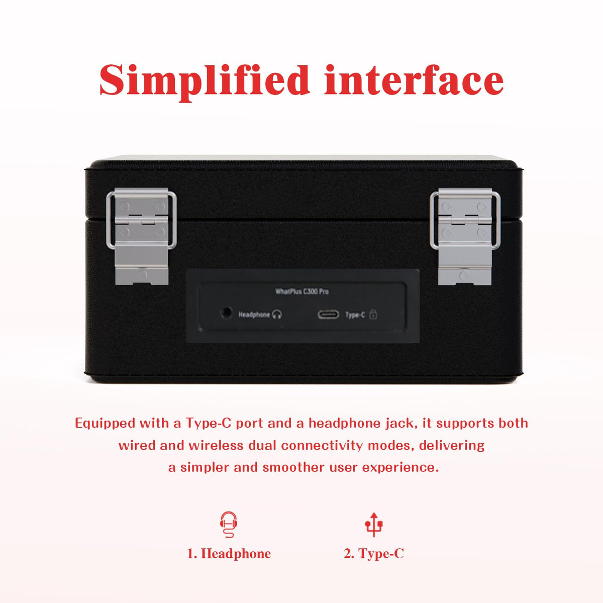 WhatPlus CD Player with Bluetooth Speaker Bluetooth status indicator helps quick pairing.