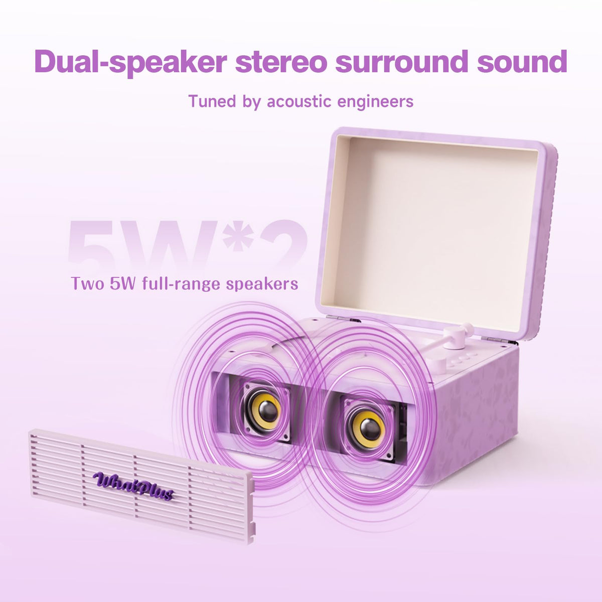WhatPlus CD Player with Bluetooth streams wirelessly from your phone.