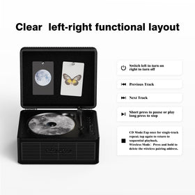 WhatPlus CD Player Bluetooth connection enables wireless streaming from devices.