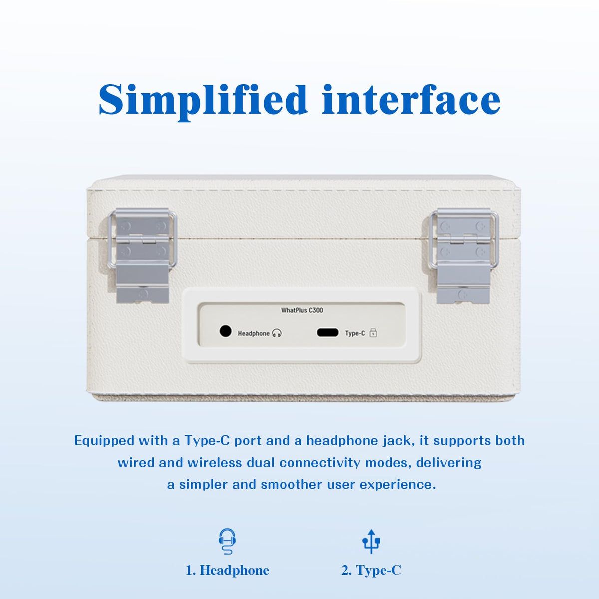 WhatPlus CD Player CD slot and Bluetooth streaming provide versatile music options.