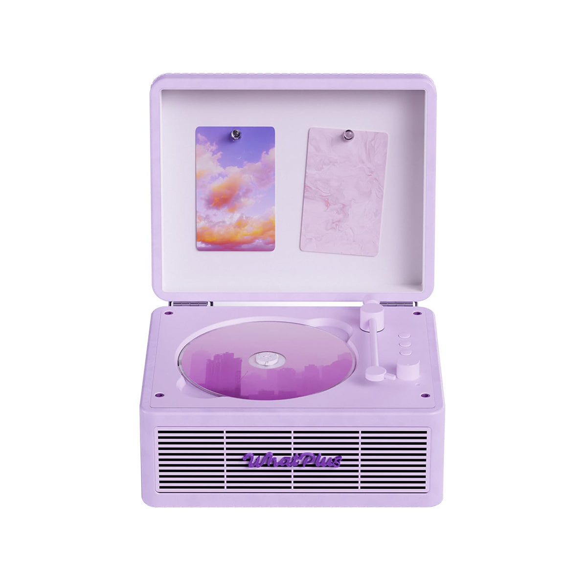 WhatPlus CD Player front view delivers high-fidelity sound for everyday listening.