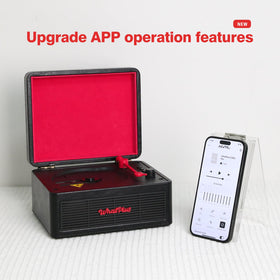 WhatPlus CD Player with Bluetooth Speaker side view highlights a compact retro silhouette.