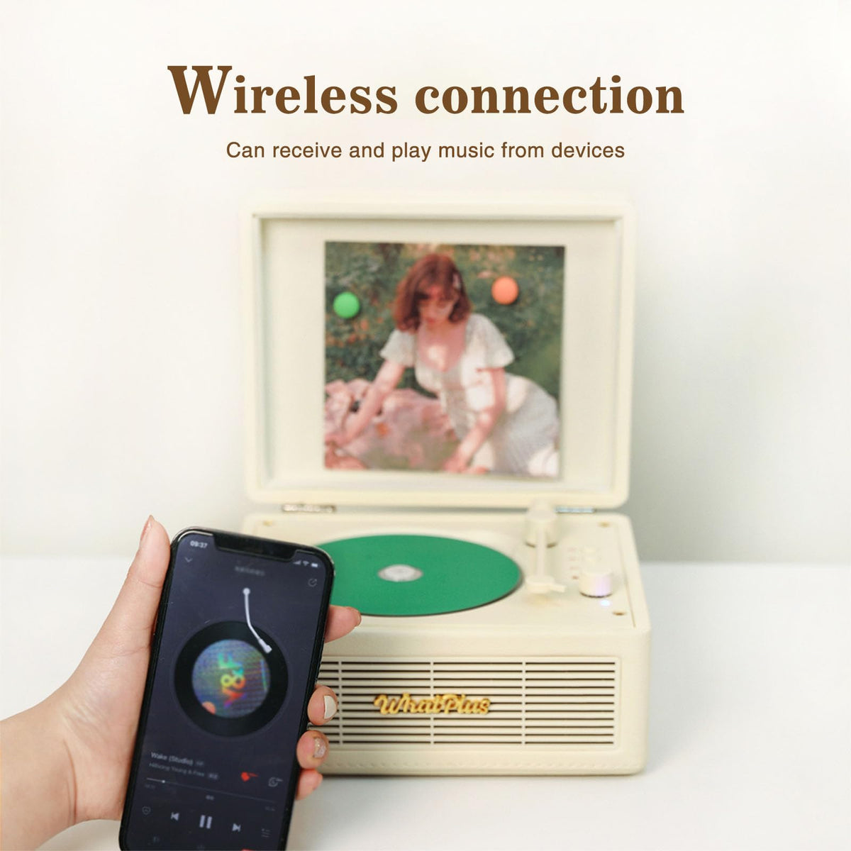 WhatPlus 3.5mm headphone output enables private listening anytime
