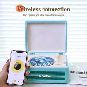 WhatPlus portable CD player with 2000mAh battery for long-lasting outdoor listening