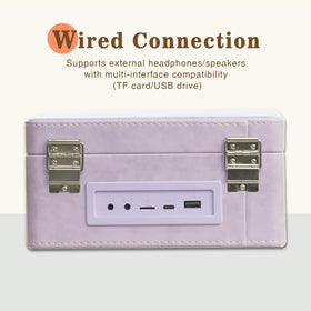 WhatPlus portable CD player with aux and TF-card ports for versatile playback.