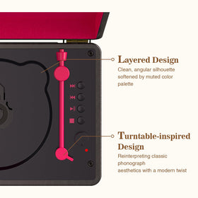 WhatPlus CD player supports AUX and TF cards for flexible listening options.