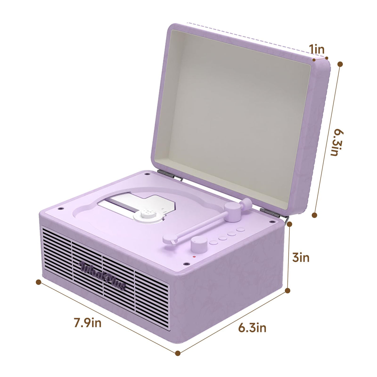 WhatPlus portable CD player built-in speakers for shared listening at home.