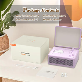 WhatPlus portable CD player gift packaging showcases ready-to-gift appeal.